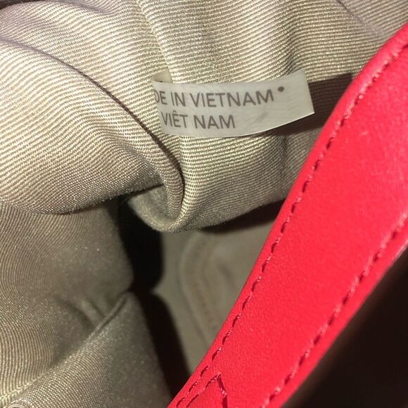 COACH Hadley Luxe Red Tumbled Leather Oversized Shoulder Bag Carry On Tote - Picture 8 of 17